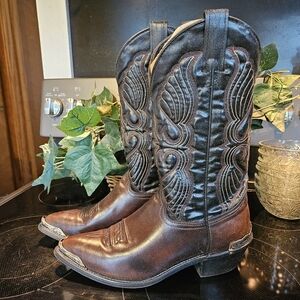 SAGE mens brown Cowboy Boots 8 1/2 D